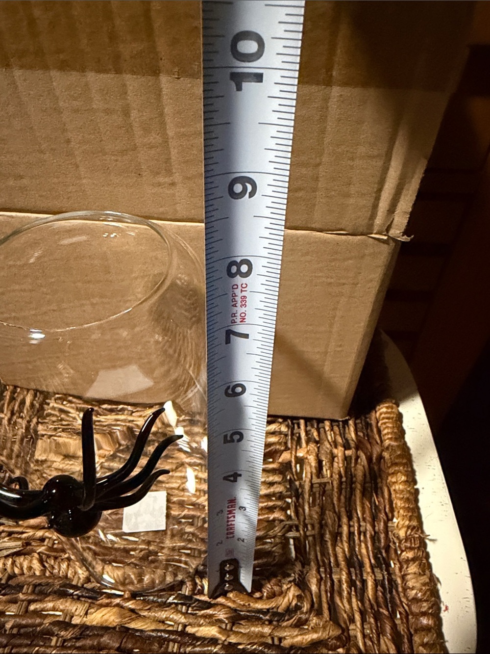 West Elm Clear Glass Bud Vase with Black Spider 🕷️ Accent BNIB - Picture 4 of 7